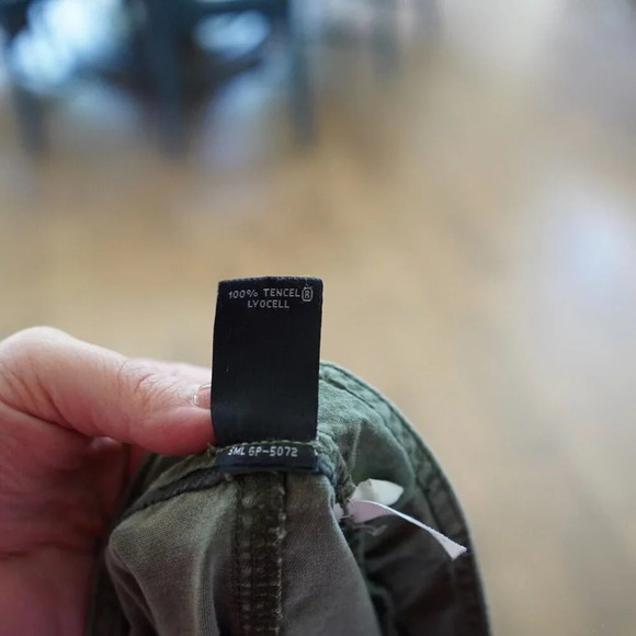 Y2K Gap Cargo Skirt Womens Small 29x20 Mini Grunge Front Slit Vintage Army Green - Picture 4 of 4